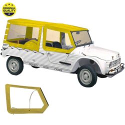 0801065 Mehari Hood Cover Set with Roll Down Windows for Aluminium Windscreen - 4 Straps - Yellow