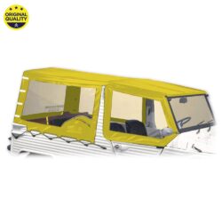 0801215 Mehari Hood Top Cover (Without Bar) for Aluminium Windscreen - 4 Straps - Yellow
