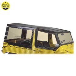 0801117 Mehari Hood Top Cover (With Fixing Bar) for Aluminium Windscreen - 4 Straps - Black