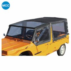 0801134 Mehari Panoramic Hood Top for Aluminium Windscreen - 4 Straps - Black