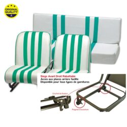 1301612 RIGHT - Mehari Complete Seat - Tiltable - Green and White
