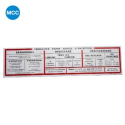 1650010 2cv Sun Visor Sticker 1949 - 1965