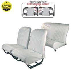 3304221 Seat Cover Set - Inner Squared Corners - With Sides - White - Complete Set