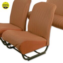 33004211 LEFT FRONT - Seat Cover - Inner Squared Corners - With Sides - Brown Targa